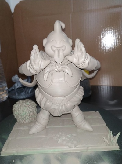 gordura buu dragão bola by body3d arte esculturas anime vaia desenho animado quadrinho dbz esfera ventilador admirador fantasia monstro saiyan super 3d print model - Mito3D