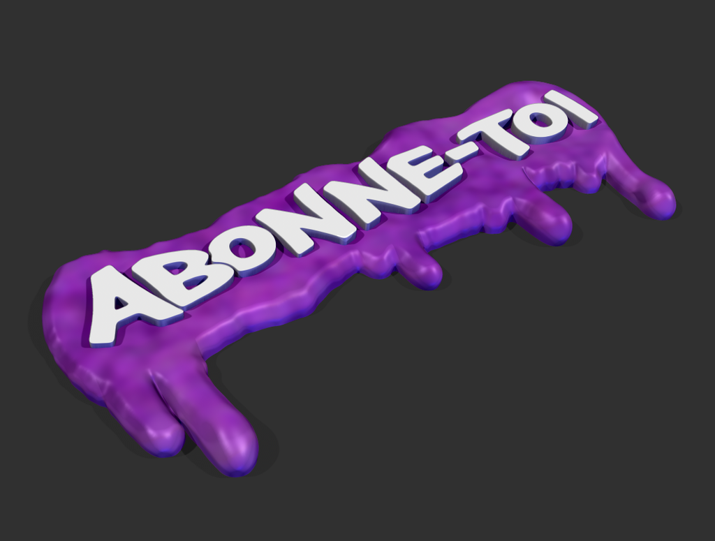 logotipo abonne toi by body3d arte sinais logotipos assinante impulsos instagram inscrever tiktok twitter youtube 3D print model - Mito3D