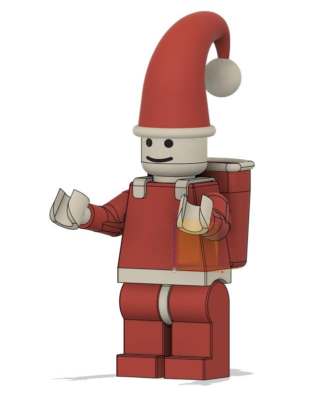 lego p re l altura sans gorro 20 cm by 3d impress impressora partes pere noel 3D print model - Mito3D