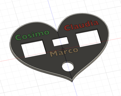 cuore by cosimol79 household decor 3d print model - Mito3D