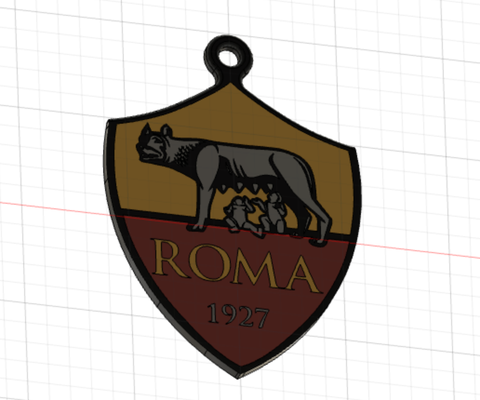 stemma roma by cosimol79 art signs & logos serie football a calcio scudetto 3d print model - Mito3D