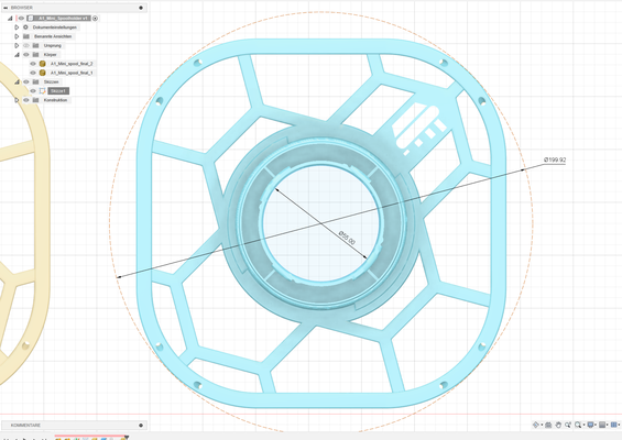 a1 mini bobina finale buco remixato by raimondo 3d stampante accessori 3d print model - Mito3D