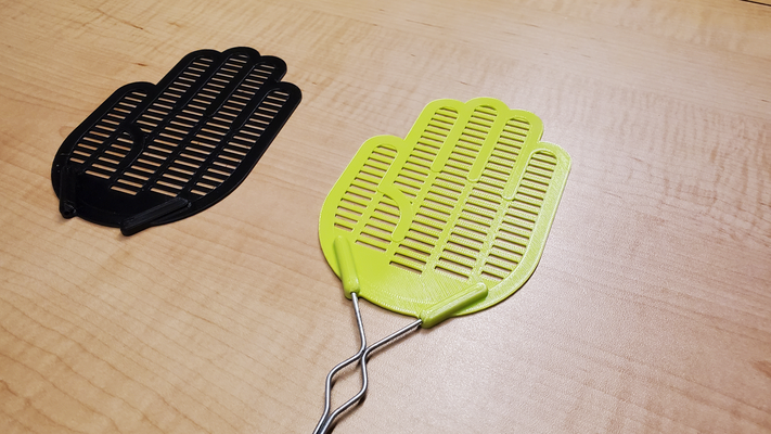 fly slapper by bpereira household house models swatter hand tpu 3d print model - Mito3D