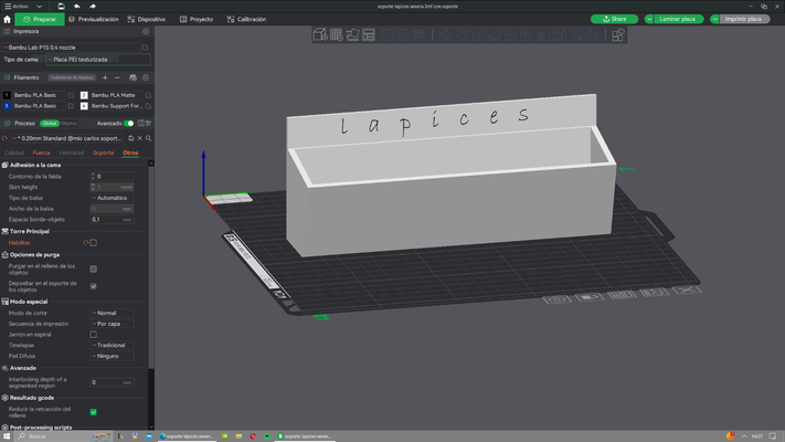 soporte l pices nevera by litoscan1978 casa modelos cocina organizador bolígrafo caja 3d print model - Mito3D