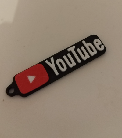 youtube anahtarlık by dino2211 sanat işaretler logolar logo anahtar 3d print model - Mito3D