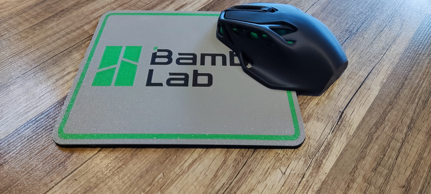 tapis souris bambulab a1 mini by matthias art panneaux logos souris pâle ams logo 3d print model - Mito3D