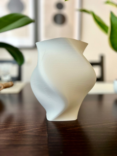 smooth square vase by pepper household decor vasemode mode quick fast pla planter modern flower home 3d print model - Mito3D