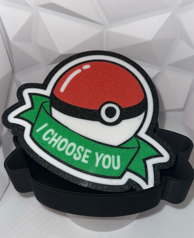 pokeball i choose gift box by atyourleasureprints household decor pokemon pokeballs giftbox valentiensday love lover holiday multi color multicolor3dprint poke ball valentine giftidea giftideas 3d print model - Mito3D