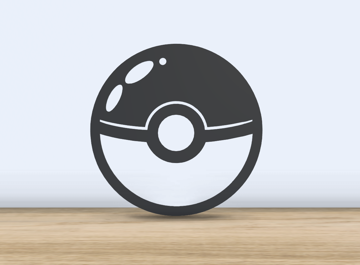 pokemon pokeball 2d silhouette generato by jf 699 arte pokeballs palla anime carattere 3d stampa personaggi 2024 parete silhouetteart ufficio arredamento accessori catturare em 3D print model - Mito3D