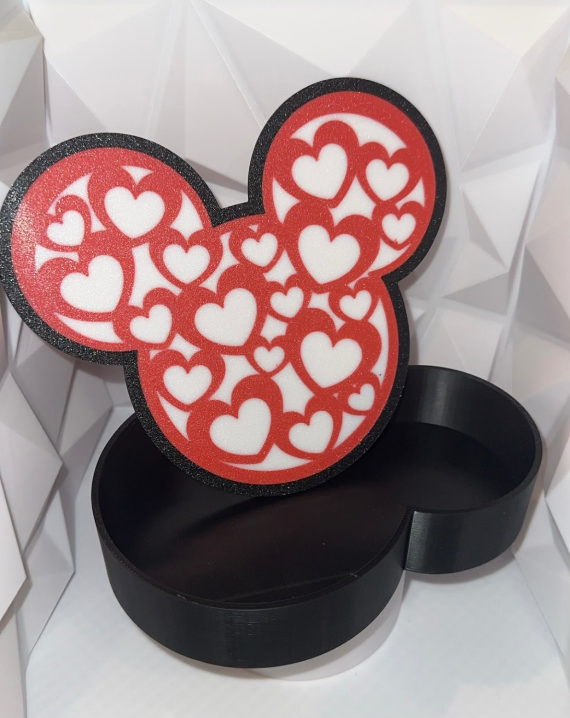 topolino cuore scatola regalo by tuo piacimentoprints domestico arredamento minnie topo san valentino giorno contenitore velentine caramella carta idee idea sacchetto 3D print model - Mito3D