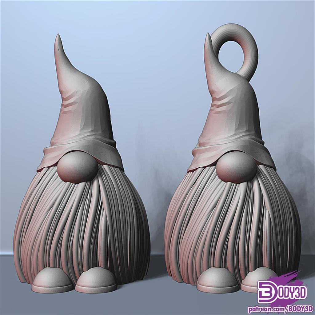 gnome noël arbre by body3d art sculptures décorations déco décoration nain noel sapine 3D print model - Mito3D