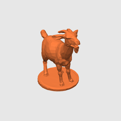 angry goat - poly by dubmehard art sculptures greatest lowpoly animal sculpture screaming 3d print model - Mito3D