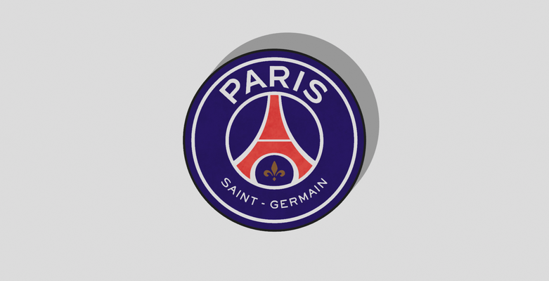 psg 3d hafif kutu by rtrigo3d ev halkı dekor ayak lampe led luz rtr3d fransa futbol 3d print model - Mito3D