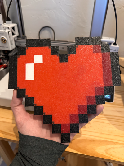 pixelig herz licht box by schwarzmon kreationen kunst zeichen logos led leuchtkasten valentinstag pixel liebe 3d print model - Mito3D