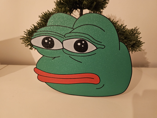 pepe frog wall art by jan design 2d meme 3d print model - Mito3D