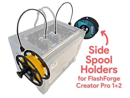 spool mount flashforge creator pro 2 by buildybryce 3d printer parts 3d print model - Mito3D