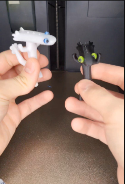 dançando luz fúria desdentado meme remixado by 3dmarked miniaturas criaturas tiktokmeme tiktok dragão dragões 3d print model - Mito3D