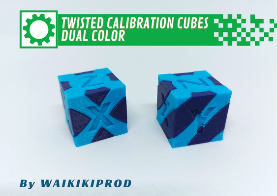 bükülmüş çift renk xyz kalibrasyon küp yeniden karıştırılmış by waikikiprod 3d yazıcı ölçek modeller bükülme renk değişimi renkli sarmal xyzcube işkence testi kıvrımlı test izi küpü 3dprintertest pinterest spiralleşmiş spiral xyzprinting akış aracı 3dprintercalibration kalibrasyonu bükülmüş 3d print model - Mito3D
