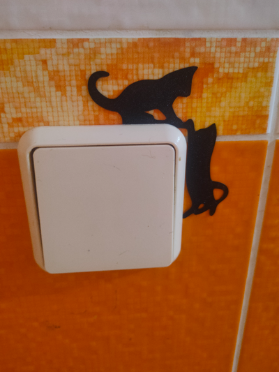 cambiar interruptor decoración gato by jorobado casa 3d print model - Mito3D