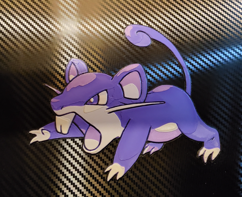 rattata pokémon forja chapéus by mimi casa decoração arte 2d criança enfant parede cadeau presente aniversário 3d print model - Mito3D