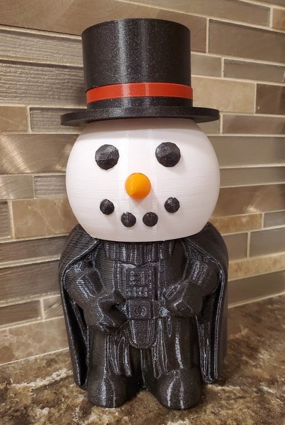 frosty vader by sirwill3d household festivities thingiverse holiday remix 3d print model - Mito3D