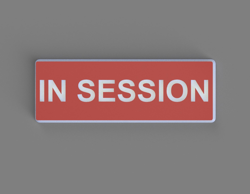 in session faceplate led text box by makers mashup art signs & logos insession sign signage signbox display textbox ledtextbox 3d print model - Mito3D