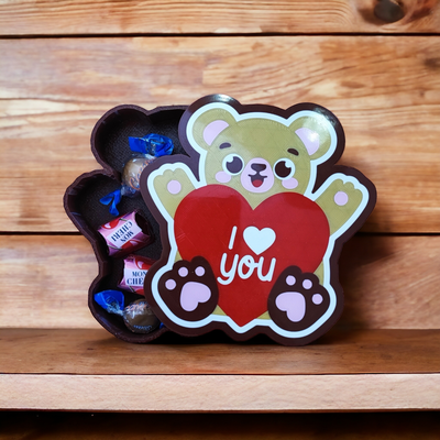 valentinstag teddy bär süßigkeiten box by suppe 3d haushalt dekor dia freunde geschenk freund freundin liebe herz 3d print model - Mito3D