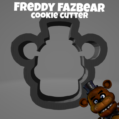 freddy fazbear cookie cutter fnaf by m4trix household house models fun cookiecutter cookiecutters gingerbread gingerbreadcutter freddyfazbear 3d print model - Mito3D