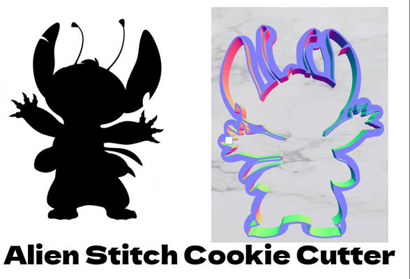 alien stitch cookie cutter by goldiesvinyl hobby & diy clay lilo disney 3d print model - Mito3D