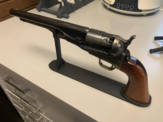 anzeige stand pietta 1861 marine schwarz pulver revolver by dkjnk2009 kunst modelle 3d print model - Mito3D