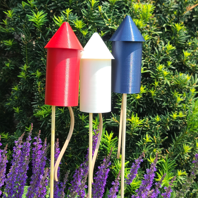 şişe roket 4th of temmuz by yapımcılar ezmek ev halkı bahçe havai fişek dekor dekoru dekorasyonu şişeleme roketi ateş i̇şler 4thofjuly july4th dekorasyon dekorasyonlar dekoratif görüntüle 3d print model - Mito3D