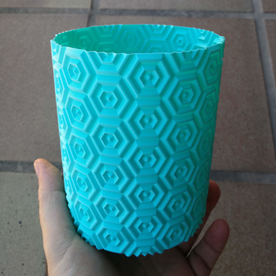 hexagonal pattern vase mode by normaker household decor step vasemode 3d print model - Mito3D