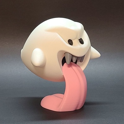 mario boo ghost by planpa3d art models thingiverse super nintendo switch toung floating 3d print model - Mito3D