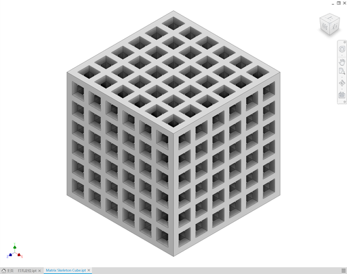 matrix skeleton cube by art models cuboid 3d print model - Mito3D