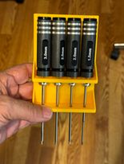 hex driver tool rack by hawke77 tools organizers bit 3d print model - Mito3D