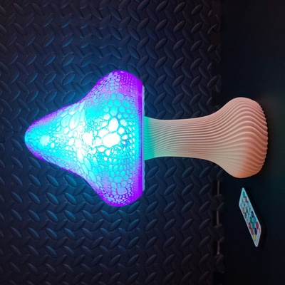 voronoi pilz lampe v1 by planpa3d kunst modelle pilze pilzlampe 3d print model - Mito3D