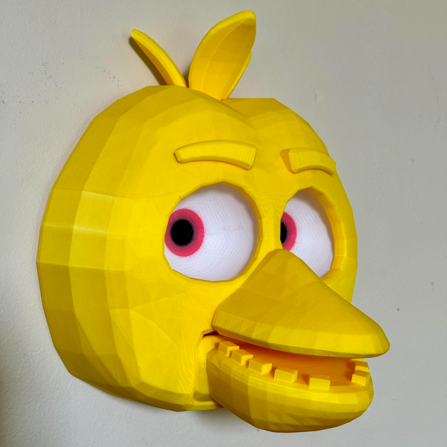 gözler chica tavuk maske duvar monte geceler at freddy'nin ams tek renk yeniden karıştırılmış by faran3d sahne cosplays maskeler kasklar fnaf perili ev korkutucu kız 3D print model - Mito3D