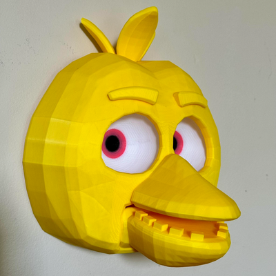 augen chica hähnchen maske mauer montiert nächte at freddys ams single farbe neu gemischt by faran3d requisiten cosplays masken helme fnaf spukhaus unheimlich mädchen 3d print model - Mito3D