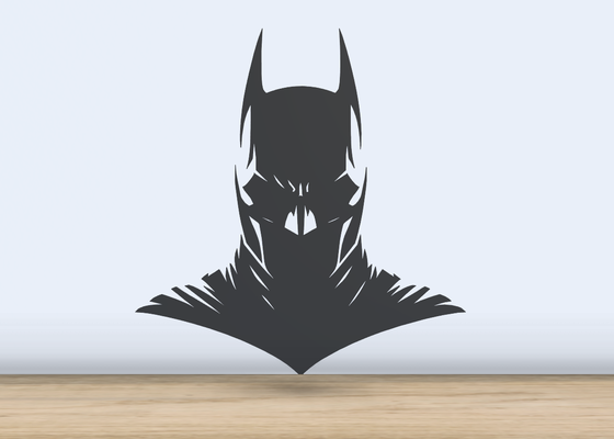 batman 2d siluet ai oluşturulmuş by jf 699 sanat joker duvar siluetart 2024 dc çizgi roman evren 3d print model - Mito3D