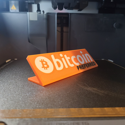 bitcoin accettato preferito controsoffitto cartello s by alce stupido arte segni loghi pagamento piazza 3d print model - Mito3D