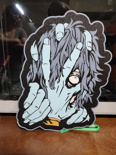 tomura shigaraki ligero caja my héroe academia by bromigo77 arte señales logos led ligera dibujos animados anime 3d print model - Mito3D