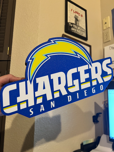 chargeurs san diego boite lumière by scprintdustries art panneaux logos nfl football san léger ligh boîte 3d print model - Mito3D