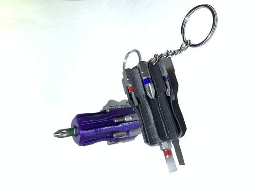 bit holder keychain by manuelbonetto10 tools keyring toolholder screwdriver pendant 3dkeychains bitholder 3d print model - Mito3D