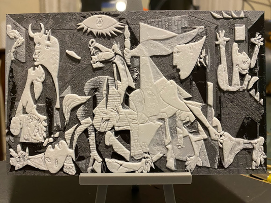 guernica by elio196721 art 2d forge chapeaux picasso a1 3d print model - Mito3D