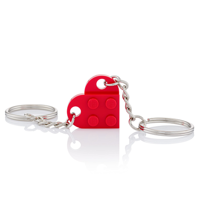 iego heart keyring by scott-3d toys & games toy game love brick red key ring valentine valentines day keycahin 3d print model - Mito3D