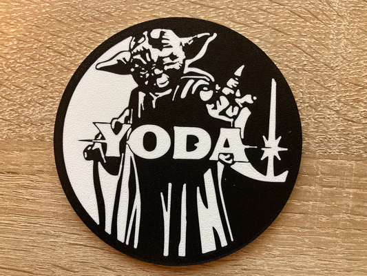 star wars - master yoda coaster by jakubhroch art 2d 3d print model - Mito3D