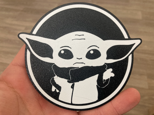 star wars - baby yoda coaster by jakubhroch art 2d 3d print model - Mito3D