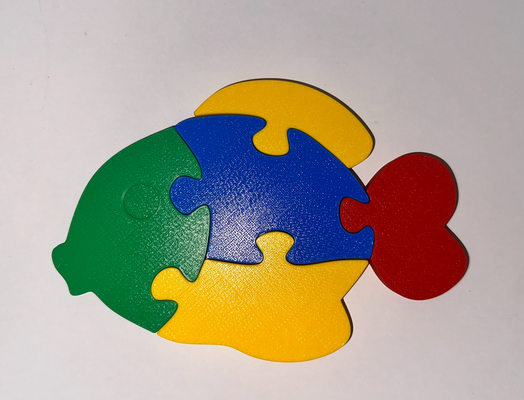 3d pesce puzzle ragazzi by michal 3dtisk giocattoli giochi 3d print model - Mito3D