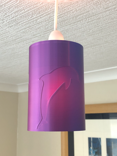 delfino paralume by kevr102 domestico arredamento lampada ombra luce 3d print model - Mito3D