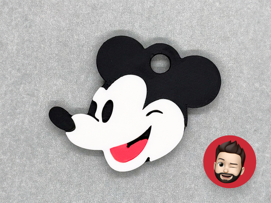 caracteres mickey ratón buque vapor willie llavero by nicodeimos arte moneda insignias disney marinero dibujos animados llave anillo anillos cadena cadenas llaveros original oído orejas arete pendientes imán imanes barco 3d print model - Mito3D